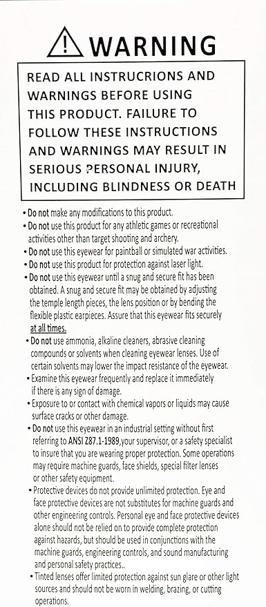 EMI # 412 Clear Safety Glasses Eyewear - Wear Over Glasses – Anti-Fog, Anti-Scratch Protective Eyewear for Medical Professionals, Labs, and Workplaces – Polycarbonate Eye Protection