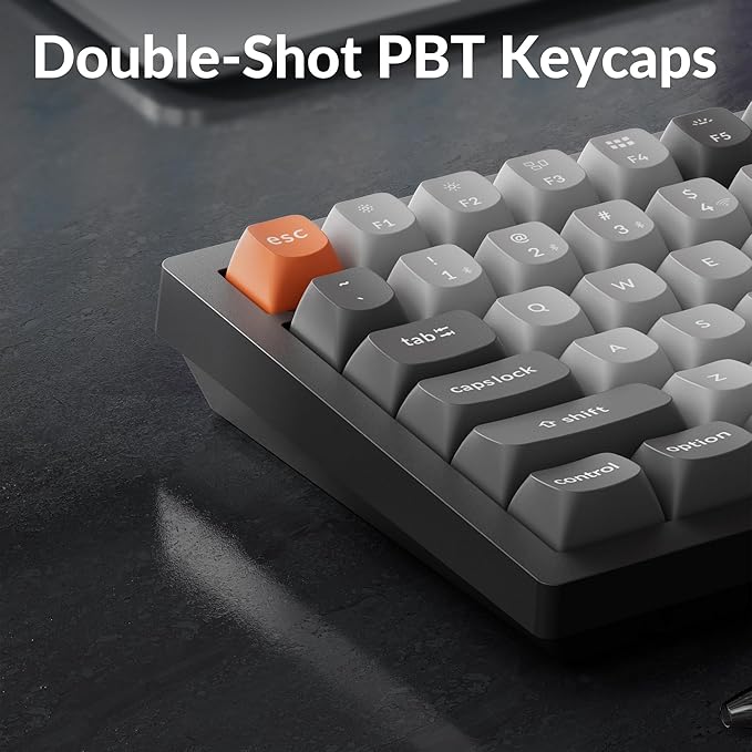 Keychron K4 Max Wireless/Wired Mechanical Keyboard, 96% Layout QMK 2.4 GHz Bluetooth Connection, Non-Shine Through PBT Keycaps White Backlit Compatible with Mac Windows Linux