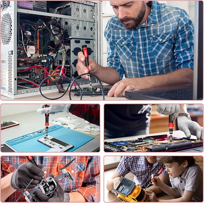 STREBITO Precision Screwdriver Set 191-Piece Multi-Bit Screwdriver 1/4 Inch Nut Driver Home Improvement Tool Electronic Repair Kit for Computer, iPhone, Laptop, PC, Cell Phone, PS4, Xbox, Nintendo