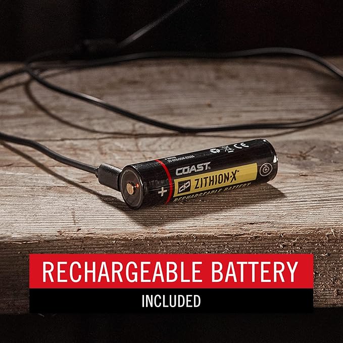 Coast TX17R 1250 Lumen Rechargeable Long Range Tactical LED Flashlight with Spot and Flood Beams, Durable Aluminum Build