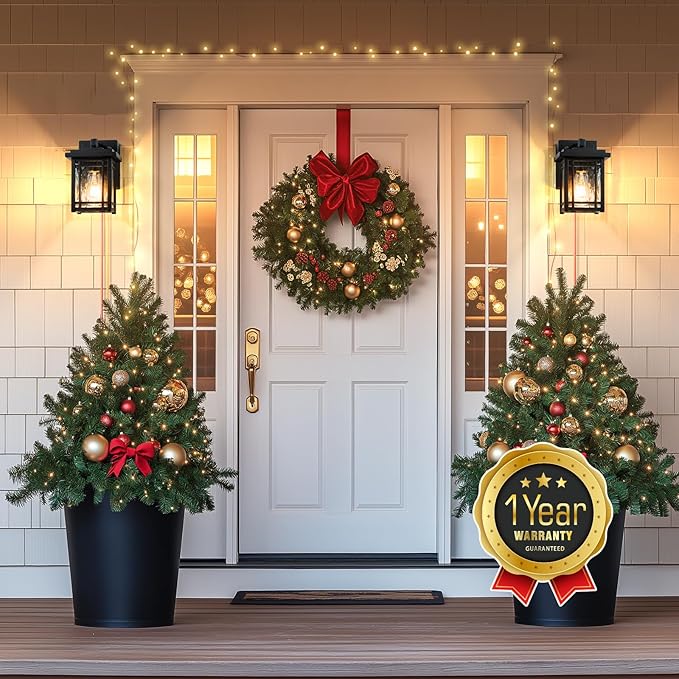 2-Pack Porch Light with GFCI Outlet, Black Dusk to Dawn Outdoor Lantern Wall Mount, Modern Outdoor Sconces Wall Lighting with Glass Shade, Waterproof Outdoor Light Fixtures for House, Garage