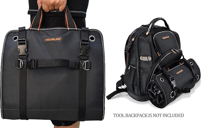 WELKINLAND Men's Tool Roll Organizer, Roll-Up Bag for Mechanics, Electricians & Motorcyclists