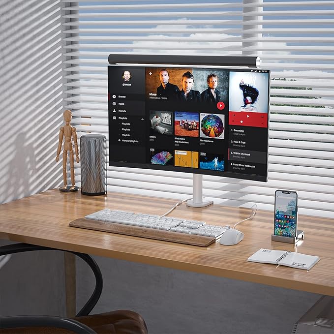 WALI Single Monitor Mount for 1 Computer Screen up to 32 inch, Fully Adjustable Monitor Arm Holds up to 22 lbs (M001S-W), White