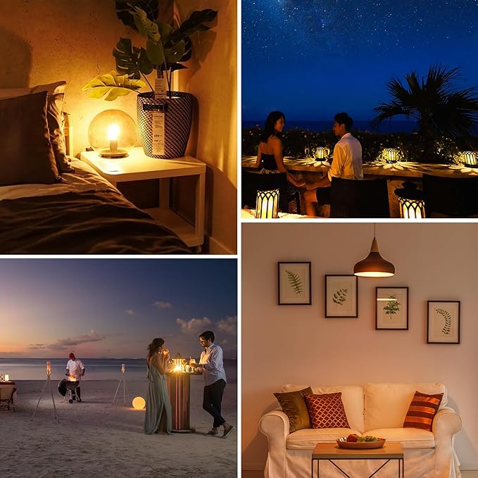 G40 Replacement Bulbs Night Light Bulbs Small Edison Light Bulb Base Sizes Chart Mini Globe Low Watt Light Bulbs 1W(10W Equivalent),AC120V Warm White 2200K 80LM,Outdoor Holiday Decorative Bulb,15 Pack