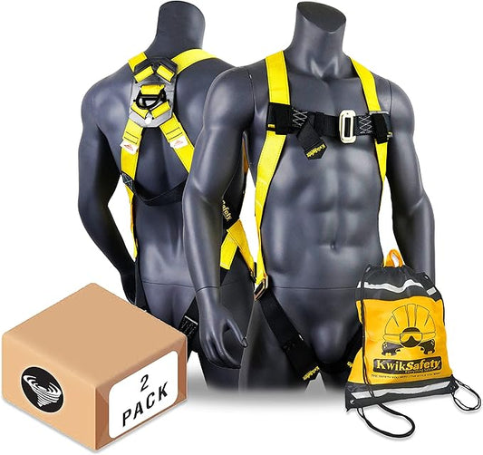 KwikSafety - Charlotte, NC - TORNADO Fall Protection Safety Harness [Full Body Single D-Ring] Construction ANSI Tested OSHA