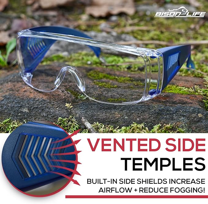 BISON LIFE Kids Safety Glasses, Bulk Kids Protective Glasses ANSI Z87.1 Safety Glasses for Kids, Science Safety Goggles Pack