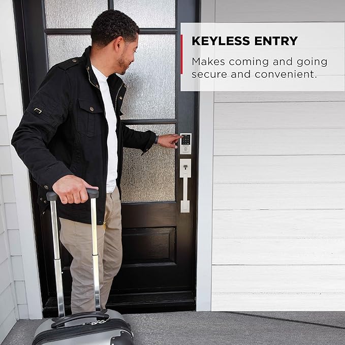 Kwikset SmartCode 270 Keyless Entry Electronic Touchpad Deadbolt Door Lock with Auto-Lock, Custom User Codes, Advanced Security in Satin Nickel Contemporary