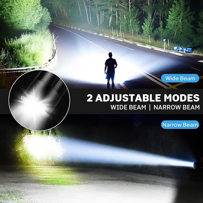Flashlight Rechargeable 90,000LM High Lumens - Super Bright LED Flashlights with 6 Modes, Powerful Handheld Linternas for Home, Camping(2pack)