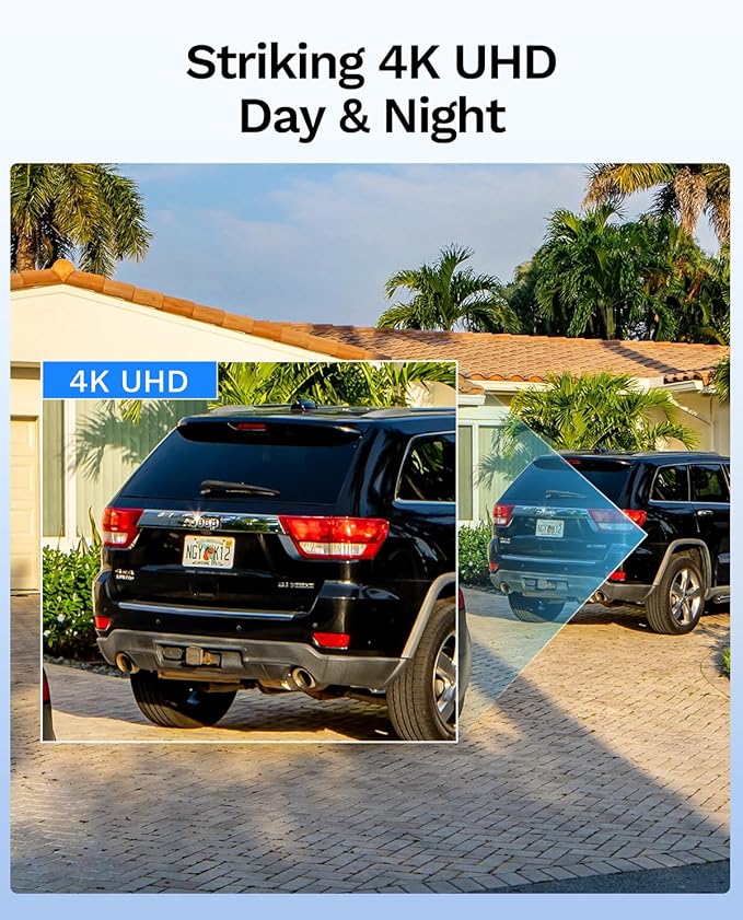 LongPlus 4K PoE Security Camera System, 12MP H.265+ 16CH NVR with 4TB HDD for 24-7 Recording, 8pcs Wired Home Security Camera System, Person Vehicle Pet Detection, CCTV for Businesses Home, LP8MEF8D1