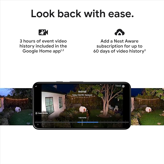 Google Nest Cam with Floodlight - Outdoor Camera - Floodlight Security Camera, White, 1 Count (Pack of 1)