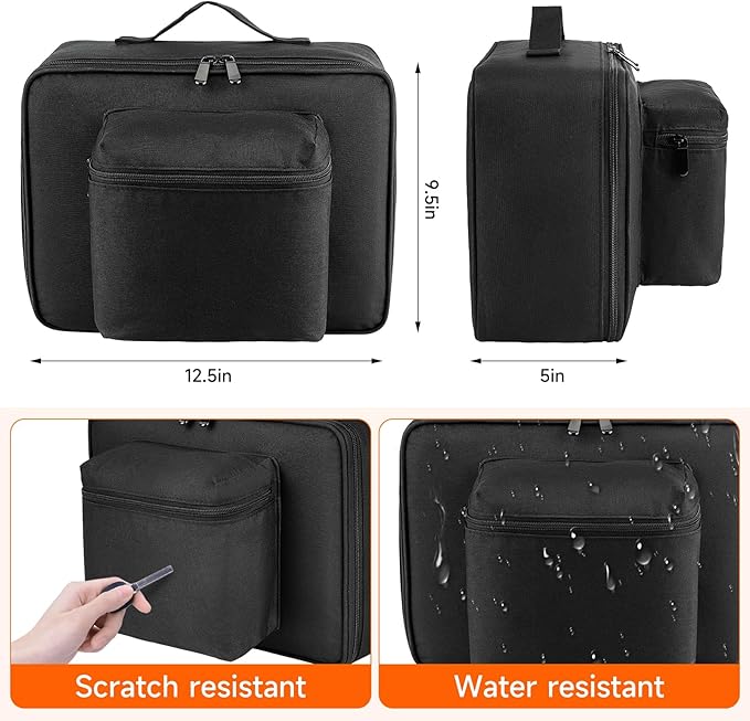 Air Compressor Bag Compatible with DEWALT DCC020IB 20V Max Tire Inflator/DCC18N-18V,Portable Cordless Tools Storage Carrying Case with Pocket for Battery Pack and Charging Kit(Bag Only)