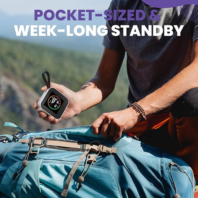 3-in-1 Portable Carbon Monoxide Detector - UL-Compliant CO Detector - Battery Powered Carbon Monoxide Detector for Home, RV, Camping, Travel with CO/Temp/Humidity Monitoring(1, Silver)