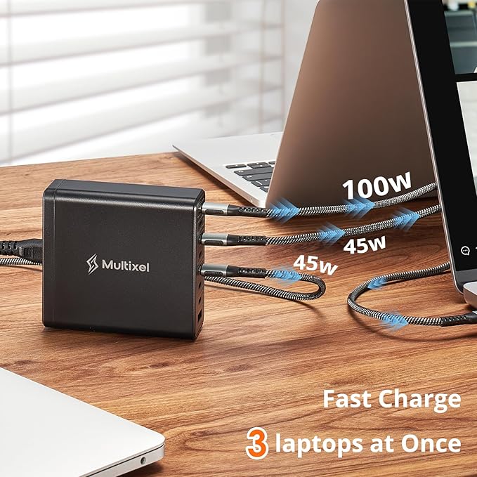 Upgraded 240W 8 Ports GaN Charger, USB Charging Hub, Multi USB C Charger Station, USB-C Charging Hub for MacBook Pro/Air/iPad Pro/iPhone/Samsung Galaxy Note