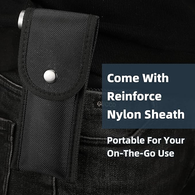 HANSHI Replaceable Wire Cutter Hammer Multitool with Nylon Sheath for Outdoor,Camping,Survival,Hiking,17 In 1 Pocket Multi Tool with Spring-Action Plier,Knife,Flint Rod,Safty Whistle for Gift