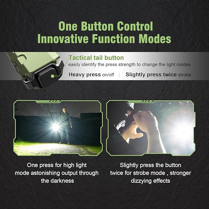 JETBeam E26 EDC Flashlight 1800 Lumens USB C Rechargeable with Green Beam,UV and White LED Combo,Portable Pocket Lights Triple Sources for Outdoors Emergency Working,Pet Urine,Stain Detecton