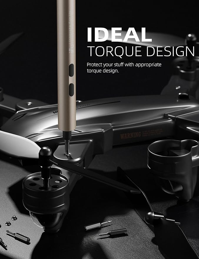 iFu Mini Electric Screwdriver, 90 in 1 Precision Screwdriver Set – Small Cordless Power Screwdriver with LED Light & 64 Magnetic Bits, Repair Tool for Phone Laptop Camera Watch Computer