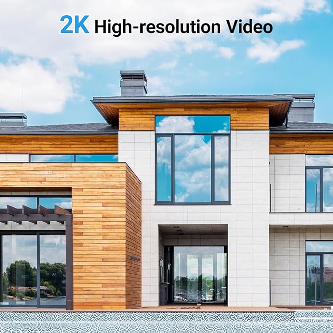 FOSCAM Solar Security Cameras Wireless Outdoor, 4MP 5000mAh Battery Powered WiFi Camera for Home Surveillance with Spotlights,Remote PT Control,PIR Human Detection,Color Night Vision,2-Way Audio,IP65