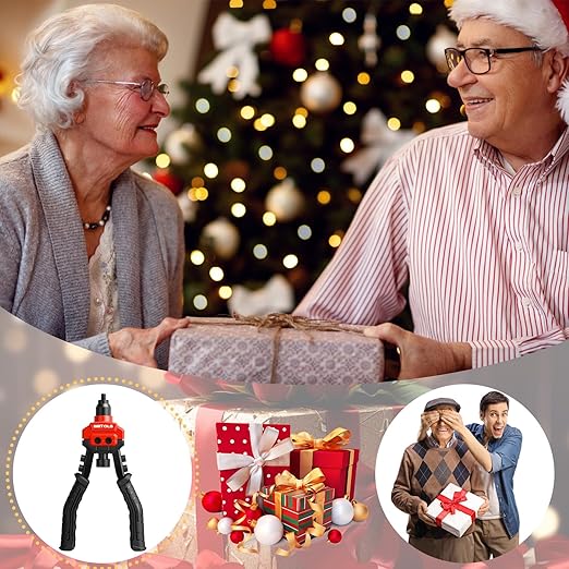 WETOLS 3 in 1 Rivet Nut Tool, Rivet Gun, Reamer Set, Professional Rivet Gun Kit with 5 Rivet Heads and 6 Metric & SAE Mandrels, Hand Riveter Tool with 50 Rivets and 60 Rivet Nuts, Sturdy Case, WE-890