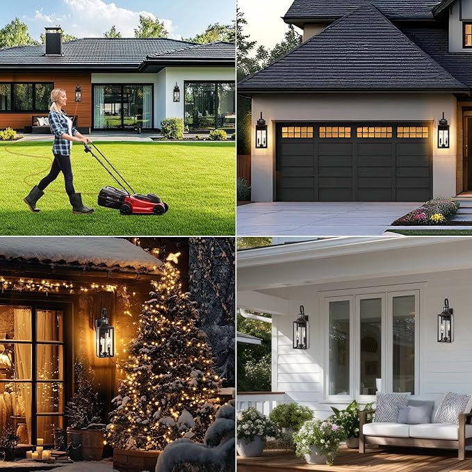 Porch Lights with GFCI Outlet, 20" Brown Dusk to Dawn Motion Sensor Outdoor Lights, Exterior Lighting Fixtures with GFCI Outlet Built-in, Waterproof Bronze Outdoor Wall Sconce for House Patio