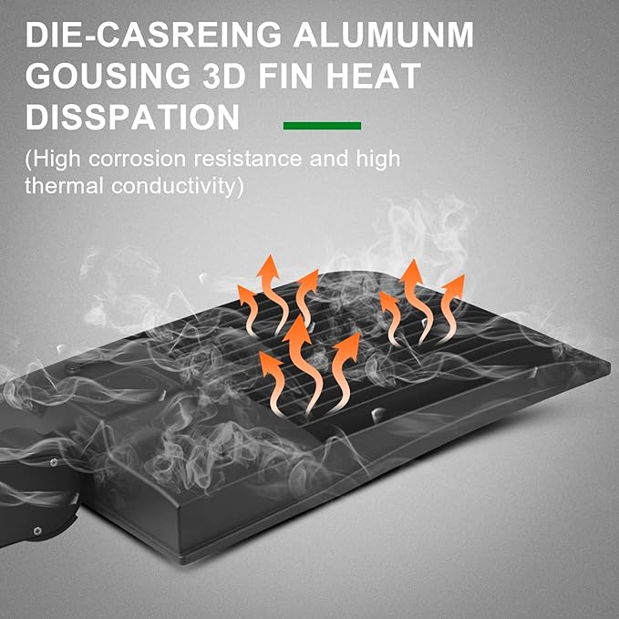 OSTEK LED Parking Lot Lights 450W LED Shoebox Street Pole Lighting, Waterproof 63000LM Outdoor Commercial Area Road Lighting 5000K 100-277V DLC UL