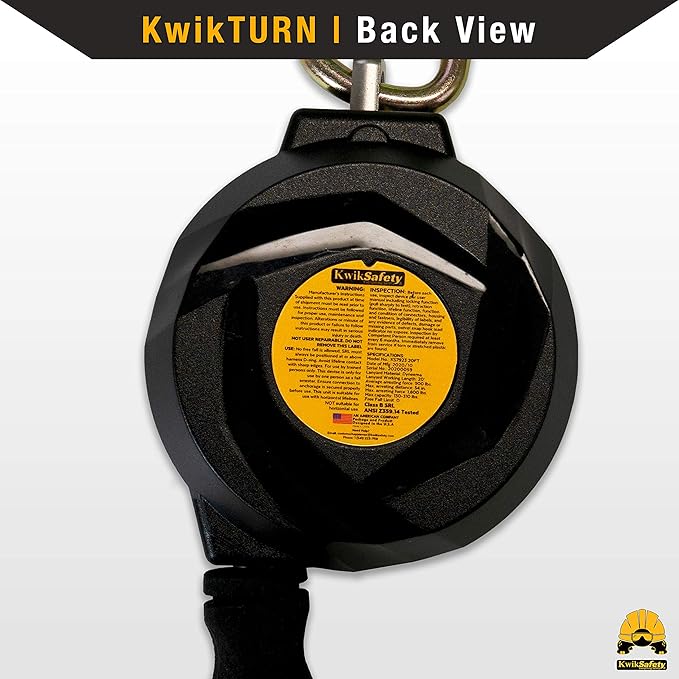 KwikSafety - Charlotte, NC - Mamba 20’ Self Retracting Lifeline [Carbonate Lightweight Housing] Class 1 Web SRL ANSI OSHA Retractable Fall Arrest Protection Roofing Construction Gear