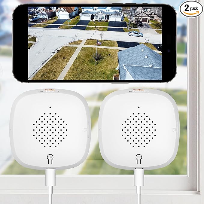 3MP 2K Window Camera,2.4GHz&5GHz WiFi Indoor Cameras for Home Security 2 Pack with ChroMax Al Color Night Vision,Person & Motion Detection,24/7 Recording,Easy&Quick Install