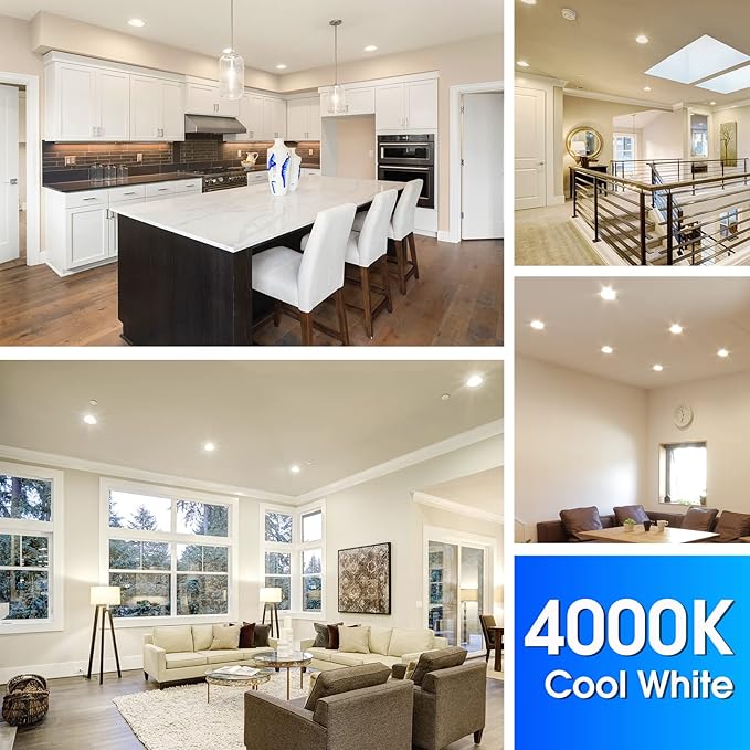 Energetic PAR38 LED Flood Outdoor Light Bulb, 4000K Cool White, 90 Watt Equivalent (11W), Wet Rated, 900LM, E26 Base, Non-Dimmable, 6 Pack