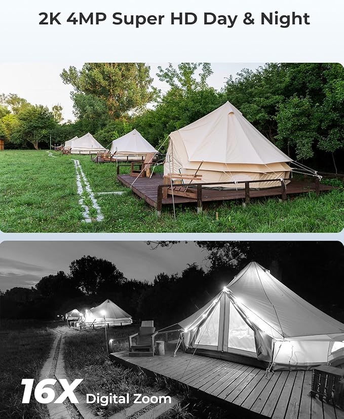 REOLINK 2K LTE Celluar Security Camera - 4G No WiFi, Rechargeable Battery, Wireless Solar Powered, 4MP Night Vision, 2-Way Talk, Smart Person/Vehicle Detection, Go Plus+Solar Panel, Updated Version