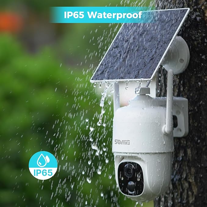 Sovmiku 2C1 4G LTE Cellular Security Camera Wireless Outdoor, $14.9/Month for Unlimited Data, Easy to Setup, IP65 Waterproof, No Wi-Fi Surveillance Cam Two Way Audio, Color Night Vision, 32GB Included