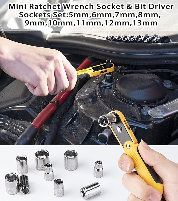 DOWELL Tool Set, Auto Repair Household Tool Kit with Socket, Wrench, Screwdriver, Bits Set and Plastic Toolbox Storage Case, HYT128 (128 Pieces)