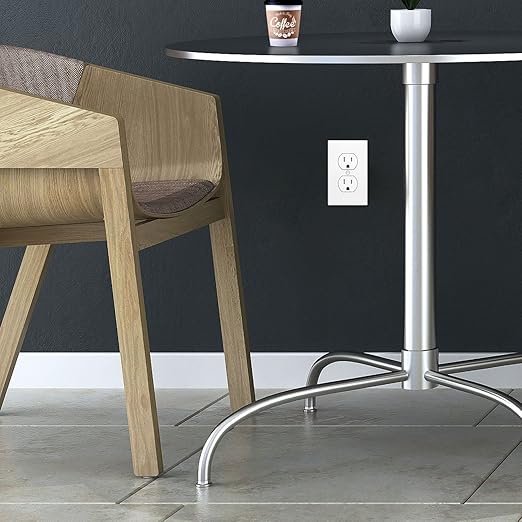 ENERLITES 20 Pack Duplex Receptacle Outlet, Tamper-Resistant Electrical Wall Outlets, Residential Grade, 3-Wire, Self-Grounding, 2-Pole,15A 125V, UL Listed, 61580-TR-W-20PCS, White