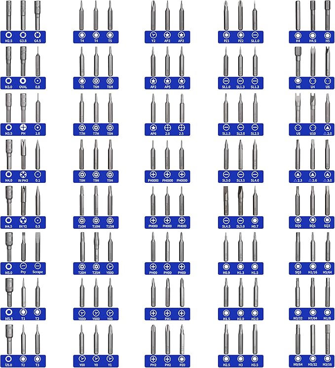 HengTianMei 141 in 1 Precision Screwdriver Set with Magnetic Driver Kit Professional Electronics Repair Tool Kit for Computer, PC, Mac-Book, Laptop, Tablet, iPhone, Xbox, Game Console (H1128-B)