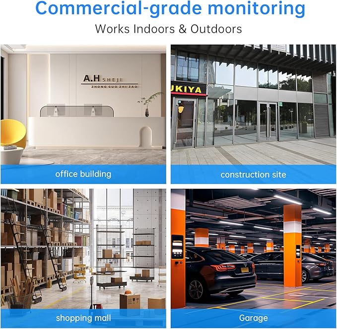 4K Security Camera System, 4pcs 2K PoE Wired Turret Cameras with Human Detection and 2 Way Talk, Color Night Vision, 8MP 4CH NVR with 1TB Hard Drive for 24/7 Local Recording, No Subscription