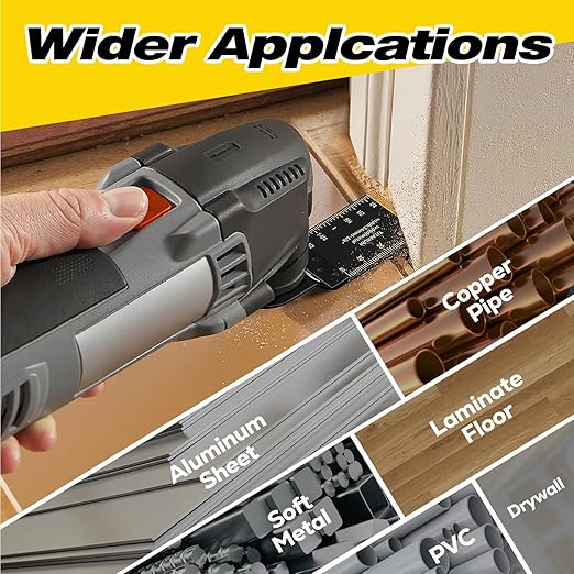 FORCA 66pcs Titanium Oscillating Tool Blades, Universal Multitool Blades for Metal Wood Cutting, Oscillating Saw Blade Kit for Dewalt Bosch Milwaukee Ryobi