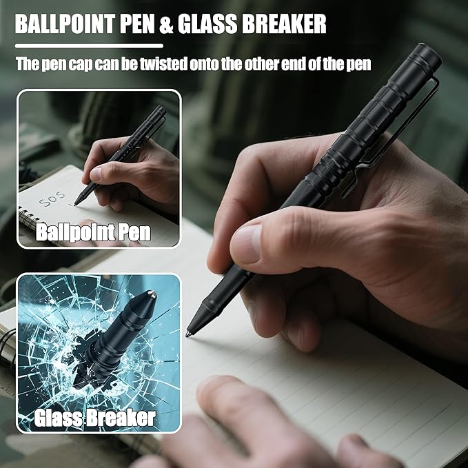 RoverTac Pocket Multitool Knife Multi Tool Set, 15-in-1 Multitool Knife, Tactical Pen with Glass Breaker, Emergency Whistle, Perfect for Camping Hiking Survival Fishing Car tool Kit, Gifts for Men