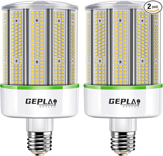 2-Pack 250W E39 Mogul Base LED Bulb, 5000K Daylight 35,000LM LED Corn Light Bulb(Eqv.1000w Mh/Hps/Hid), for Garage Factory Workshop Warehouse Barn(Non-Dimmable)