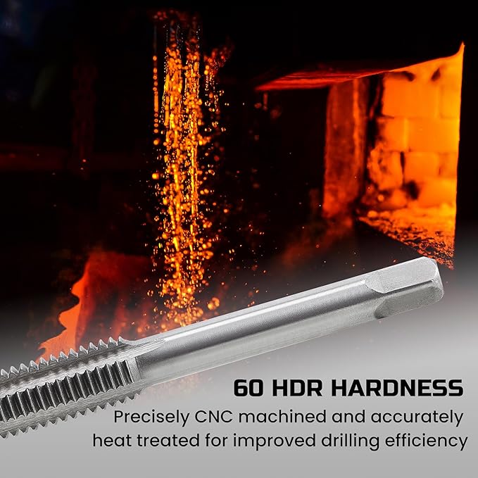 40pcs Metric Tap and Die Set, Metric Standard Rethreading Tool Kit, Coarse and Fine Threads for Cutting External and Internal Threads, Essential Repair Tool Kit with Thread Wrench