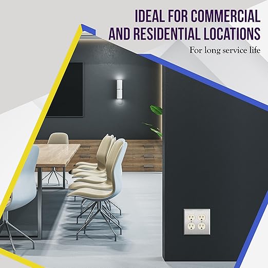 ENERLITES Duplex Receptacle Outlet, Tamper-Resistant Electrical Wall Outlets, Residential Grade, 3-Wire, Self-Grounding, 2-Pole,15A 125V, UL Listed, 61581-TR-LA, Light Almond, 10 Pack