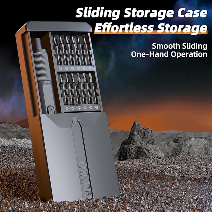 Mini Electric Screwdriver Set 24-in-1, 3.7V Precision Screwdriver Set, USB-C Rechargeable, Small Electric Screw Driver for Phone Camera Laptop Watch Metal Bits for Home DIY Projects