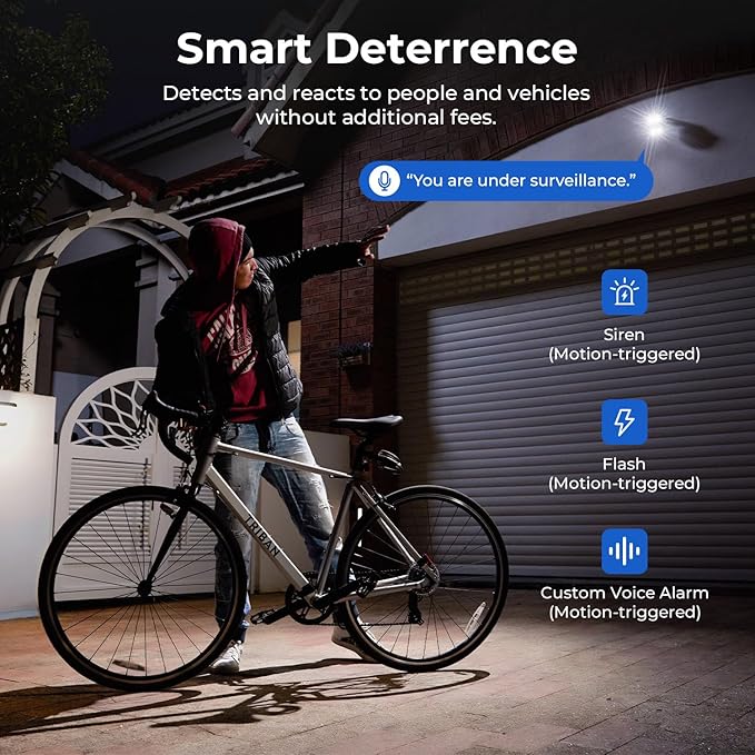 IMILAB EC6 Dual 2K+2K Plug-in Outdoor Security Camera: Outdoor Camera for Home Security w/Motion Spotlight/Siren, Wired 360° Rotate Cam, Person Tracking, 24/7 Continuous Recording, Color Night Vision