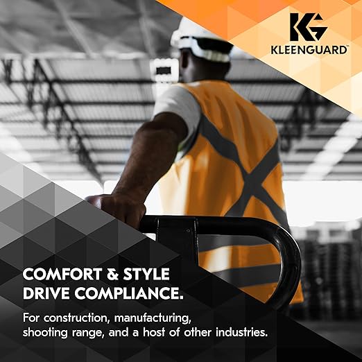 KLEENGUARD™ V30 Maverick™ Safety Glasses (56567), Clear Lenses with KleenVision™ Anti-Fog coating, Black Frame, Carrying Case, Eyewear for Men and Women