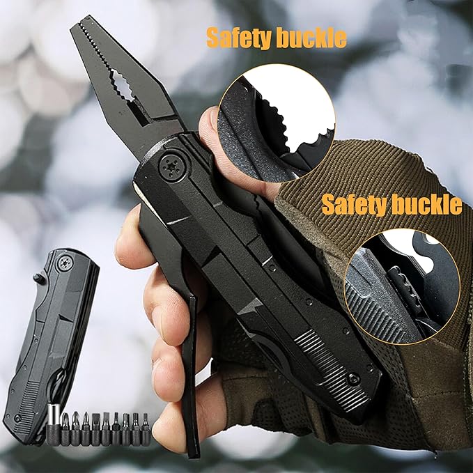 Premium 20-in-1 Folding Multitool Knife & Sheath-Multipurpose Outdoor Pocket Pliers-Fishing Multitool-Tactical,Outdoor,Camping,Hunting Knife-Unique Gifts for Man-Small Gifts For Women/Her