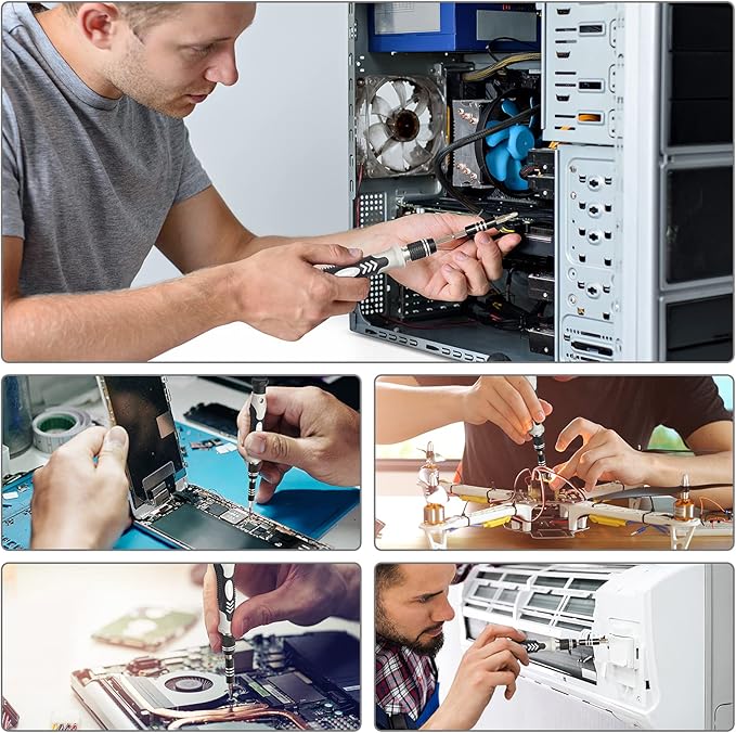 STREBITO Precision Screwdriver Set 124-Piece Electronics Tool Kit with 101 Bits Magnetic Screwdriver Set for Computer, Laptop, Cell Phone, PC, MacBook, iPhone, Nintendo, PS4, PS5, Xbox Repair