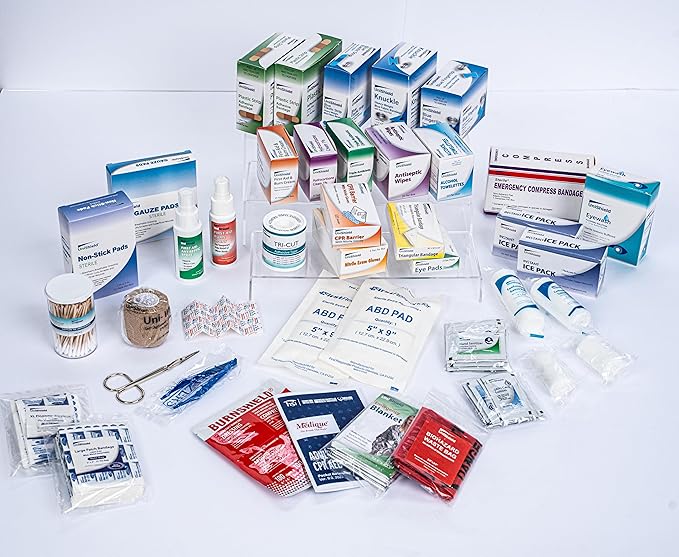 Class-A First Aid Supplies Refill Without Cabinet | Essential Supplies for Emergency Preparedness | Ensuring Long-Lasting Reliability | Exceeds OSHA/Ansi Z308.1 2015, Over 775 PCS