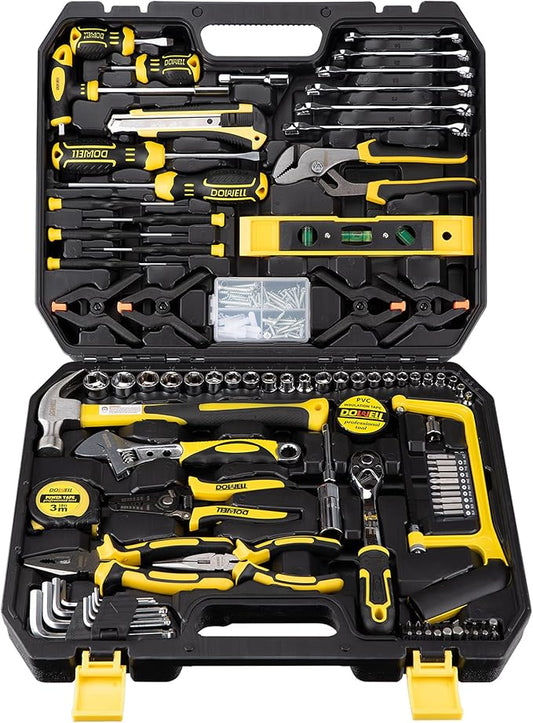 DOWELL Mechanic Tool Set Socket Wrench Auto Repair Tool Set 168-Piece Hand Tool Kit Toolbox Storage Case