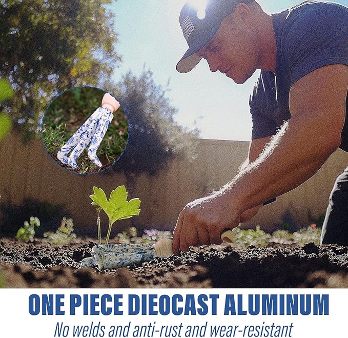 Gardening Tool Set of 5 Heavy Duty Aluminum Garden Tools with Non-Slip Rubber Grip, Fashion Garden Bag, Durable Hand Tools for Gardener, Weeding, Gardening Gifts for Women,Men - Floral