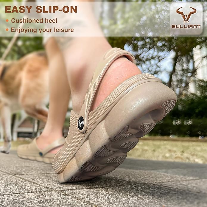 BULLIANT Men Clogs,Comfortable Mules Sandals for Men Women Cushioned Footbed Arch Support-EVA Ligthweight