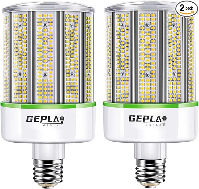 1500 Watt Replacement LED Corn Bulb, 150 Watt E39 Mogul Base, 23,700 Lumens, 5000K Daylight, (Not Dimmable) 2-Pack