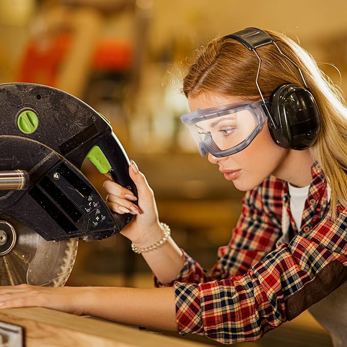 Chemistry Lab Safety Goggles,that Fit Over Glasses,Scientific, Construction, Woodworking, Anti-Fog,Splash,Vent