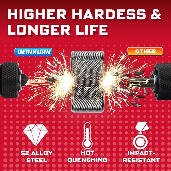 Impact Tough #2 Phillips 6 in. Anti-slip Head Insert Driver Bits,5Pack 1/4 Inch Hex Shank Long Cross Magnetic PH2 Screwdriver Bits Set